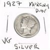 Image 1 : 1927 SILVER MERCURY DIME *NICE EARLY VERY GOOD GRADE*!! DIME CAME OUT OF SAFE!!