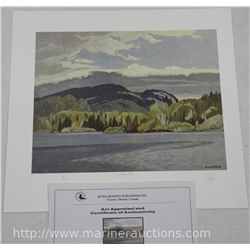 AJC - 1898-1992 'Casson Lake' 11x13 icnh Litho Hand Signed AJC and Embossed Approved with Certificat