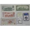 Image 4 : Lot of CAN Banknotes w/ ICCS and NGC Coins. Include (2) $1 CAN Banknotes, (2) $2 CAN Banknotes, NGC 