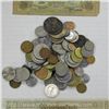 Image 2 : World Currency Lot. Includes (2) World Bank Notes and Lot of World Coins.