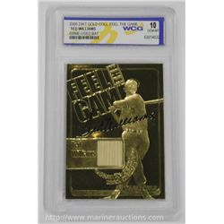 Ted Williams Game Used Bat -Gold Card Gem 10.