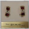 Image 1 : Dorlan Half Moon Designer Earrings set in 24kt Gold Plate w. Swarovski Elements