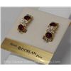 Image 3 : Dorlan Half Moon Designer Earrings set in 24kt Gold Plate w. Swarovski Elements