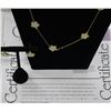 Image 3 : Floral MOP Link Necklace and Matching Earrings. Fully Certified.