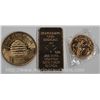 Image 1 : Lot 3 9999 Fine Copper Bar and Coins.