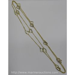 Chic Multi Heart Necklace Yellow Rhodium.