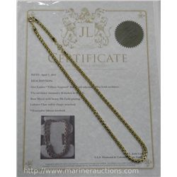 Tiffany Inspired Box Link Necklace with 18kt Gold Plating.