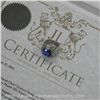 Image 1 : Designer 'Heidi Clein' Swarovski Element Ring .925 Sterling Silver Cushion Cut, Bezel Set Blue Sapph