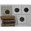Image 1 : Penny Lot. Includes ICCS CAN 1919 1c Lustrous Brown, 3 Large Cents, and 3 Rolls of Pennies w/ Mixed 