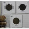 Image 3 : Penny Lot. Includes ICCS CAN 1919 1c Lustrous Brown, 3 Large Cents, and 3 Rolls of Pennies w/ Mixed 
