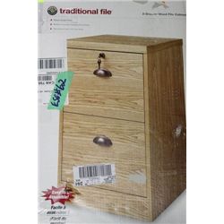 NEW IN BOX WOOD VENEER FILING CABINET