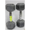 Image 1 : PAIR OF 15 LB DUMBELLS