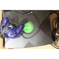 BOX W/ XBOX, CORDS, REMOTE & 2 GAMES