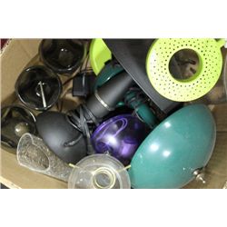 BOX W/ TOUCH LAMPS, FUN LAMP & HOUSEWARES