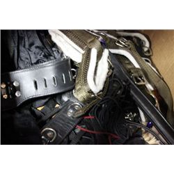 BOX OF ADULT GENUINE LEATHER NOVELTIES