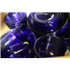 Image 1 : 32 PCE BLUE GLASS DISHWARE SET- MADE IN FRANCE