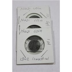 GERMAN NAZI COINS 1/5/10 PFENNING COINS