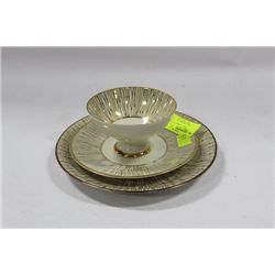 7 BAVARIAN CUP/SAUCER AND PLATE 3 PC SETS