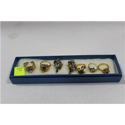 ESTATE RINGS AND EARRINGS