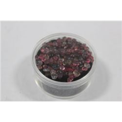 CONTAINER OF SEMI PRECIOUS RUBY/AMETHYST ETC