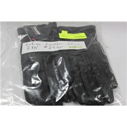 PK OF 2 LADIES LEATHER GLOVES AS THEY COME