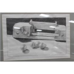 LIA AULBACH FRAMED SILK SCREEN