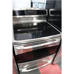 GE PROFILE 5 BURNER CERAMIC TOP STOVE