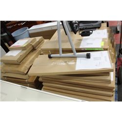 2 PALLETS W CABINET BOXES AND DOORS