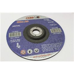 CASE OF 25  7 X 1/8 X 7/8 METAL GRINGING WHEEL
