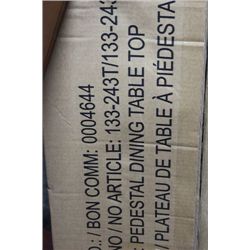 NEW IN BOX DBL PEDESTAL TABLE