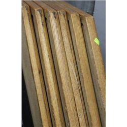 SET OF 6 RESTAURANT TABLES W METAL BASES