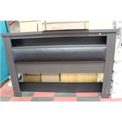 KING SIZE PADDED BOOKSHELF/HEADBOARD