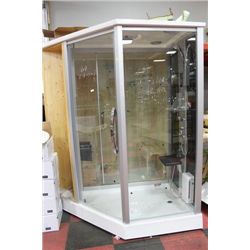 NEW PINE AND GLASS COMBO SAUNA/STEAM SHOWER