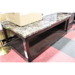 FAUX MARBLE LIFT TOP COFFEE TABLE