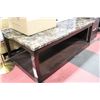 Image 1 : FAUX MARBLE LIFT TOP COFFEE TABLE