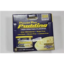 6 CANS OF MHP HIGH PROTEIN PUDDING