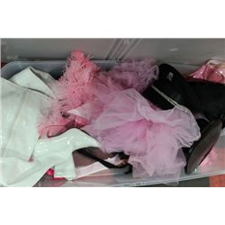 CONTAINER OF LADIES SEXY CLOTHES AND BOOTS
