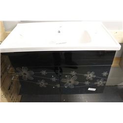 NEW FLORAL FLOATING BATHROOM VANITY