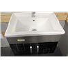 Image 1 : NEW BLACK AND SILVER FLOATING BATHROOM VANITY