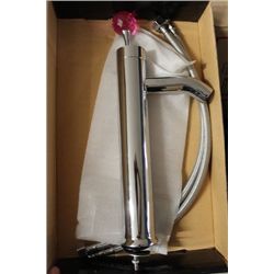 CHROME W PINK HANDLE FAUCET