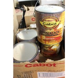 CASE W/ 4 1 GALLON CANS OF BIRCH BARK TIMBER JACK