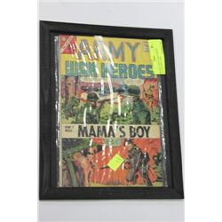 FRAMED ARMY WAR HEREOS COLLECTORS COMIC