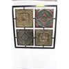 Image 1 : DECORATIVE METAL W/ SQUARES WALL HANGING 25" X 25"