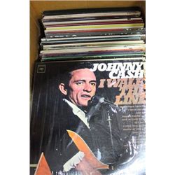 BOX OF MOSTLY COUNTRY RECORDS
