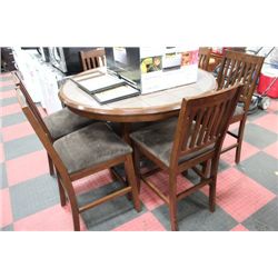 PUB STYLE TABLE W/ 6 CHAIRS