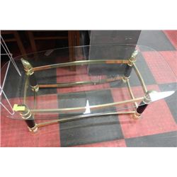 GLASS BRASS COFFEE TABLE