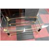 Image 1 : GLASS BRASS COFFEE TABLE