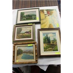 LIA AULBACH OIL ON CANVAS PICTURES X5