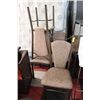 Image 1 : SET OF 4 METAL AND FABRIC SIDECHAIRS