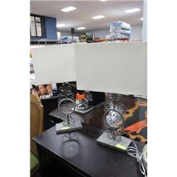 PAIR OF SHOWHOME METAL LAMPS